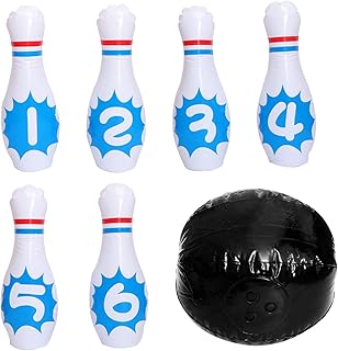 INOOMP 1 Conjunto De Bonecos De Boliche Para Crianças Ternos Infláveis Para Crianças Bolas De Boliche Conjunto De Boliche Para Crianças Bolas De Brinquedo Bola De Pvc Conjunto De