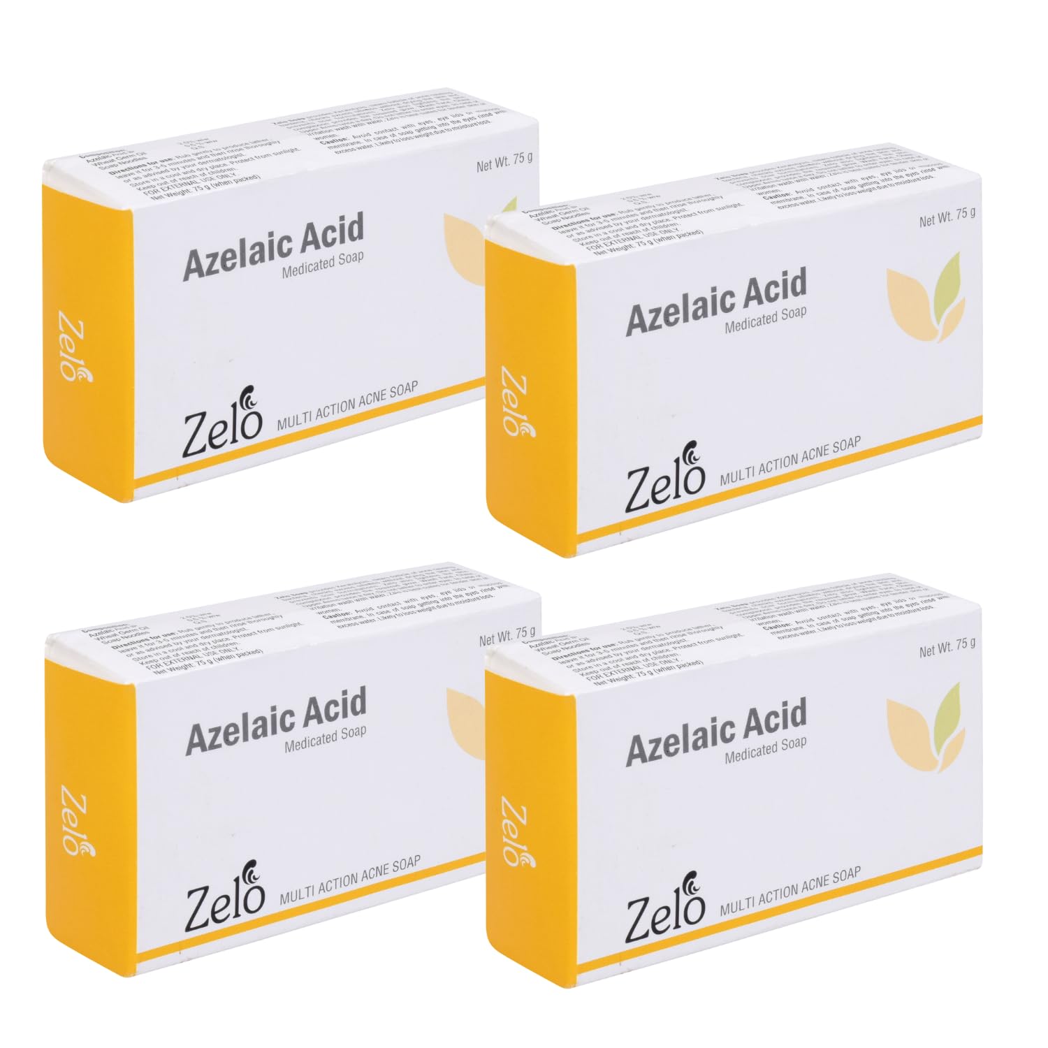 Daily use Azelaic Acid Medicated Multi Action Acne Soap for Women & Men | All Skin Types | ZELO by Satyam Pharma (Pack of 4x75 gms)-image-19