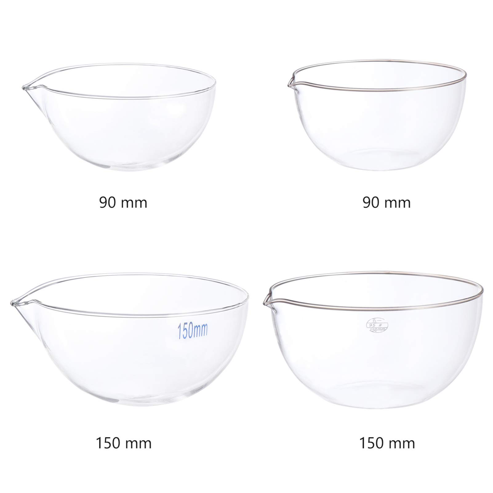 POPETPOP Verdampfungsschale mit Flachem Boden und Großer Oberfläche aus Glas Hitzebeständig Robustes Laborgerät für Verdunstungsprozesse für Labor und Haushalt