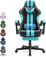 Vista 1 de Ferghana - Silla ergonómica de juego Miami Blue para adultos y adolescentes
