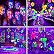 LED Schwarzlicht Strahler, T-SUNUS 60W LED Strahler UV Outdoor mit Stecker IP66 Wasserdicht 400-405NM LED UV Fluter Party Blacklight UV Scheinwerfer für Disco Bar Halloween Bühnen Deko