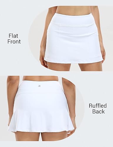 Miniatura 3 de 1a1a Falda de tenis de golf para mujer, pantalón corto de cintura alta, atlético, falda deportiva con bolsillos cortos