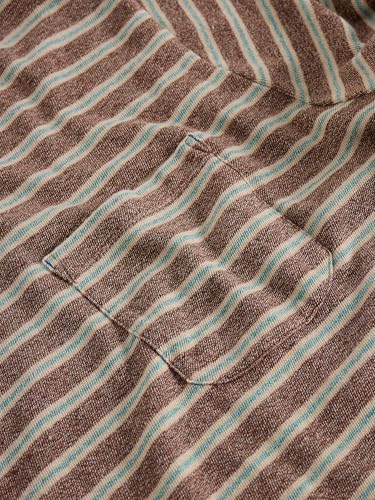 T-shirt rayé à imprimé intégral marron Horsham pour homme look décontracté