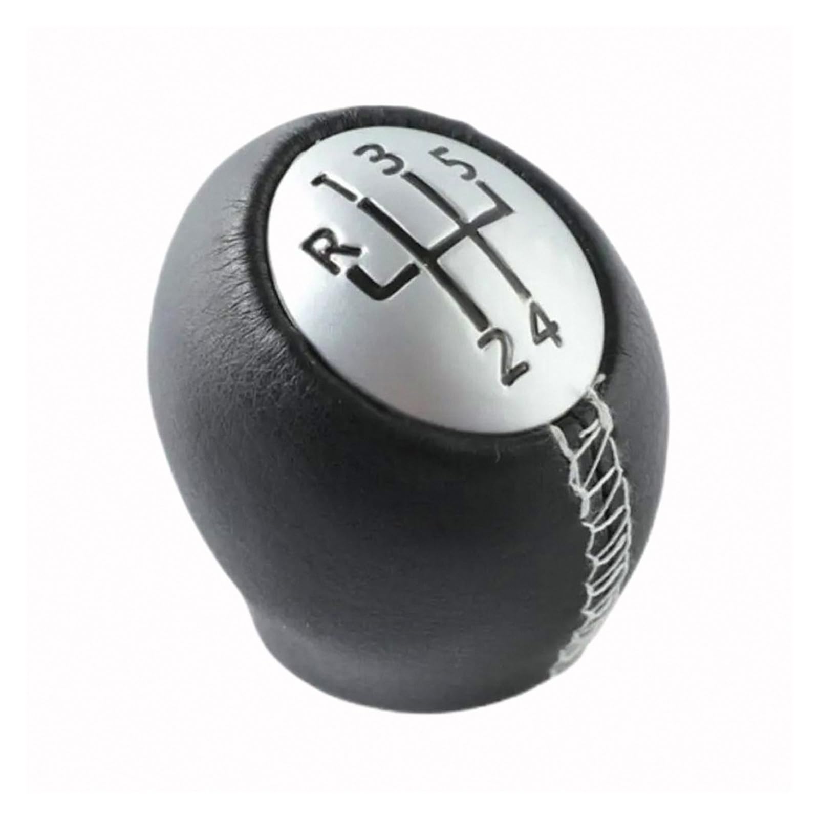 Htvtkrfgrl Leatherwhite 5 Speed For Vauxhall For Opel Movano Vivaro For Megane Sporty Shift Lever Knob