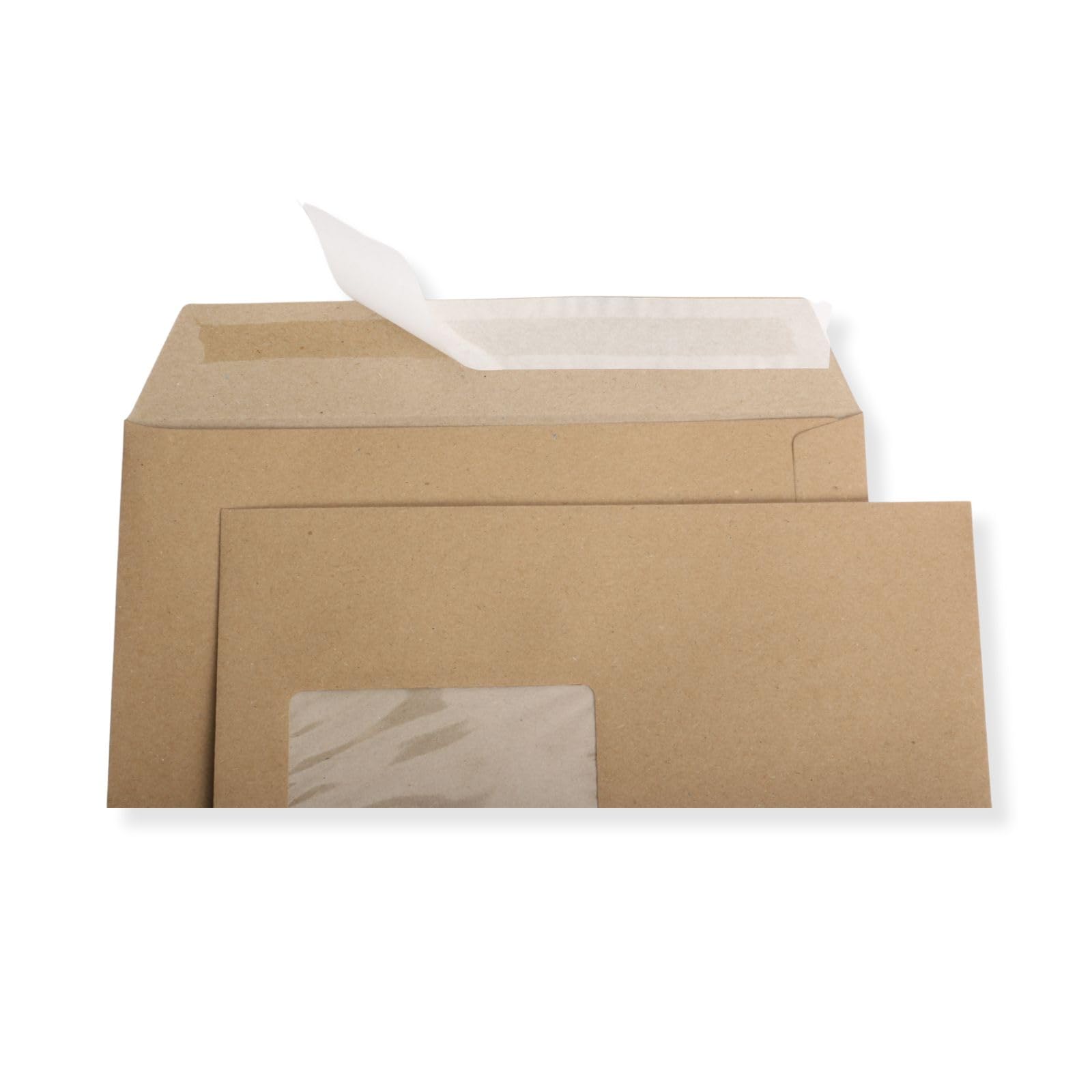 1000 St. Versandtaschen Briefumschläge C4 A4 braun haftklebend mit Fenster 229x324 mm HK