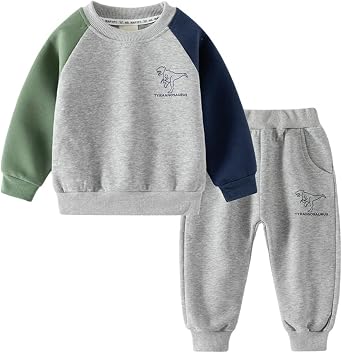 Toddler Boy Clothes Long Sleeve Pullover Sweatshirt Top Jogger Pant Sets 2 Piece Outfit