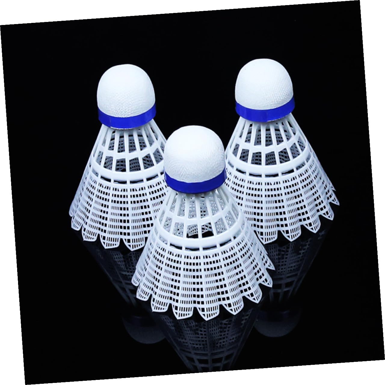 6pcs White Plastic Badminton Shuttlecocks Nylon Training Balls Lightweight Stable for Beginners Family Fitness Exercise