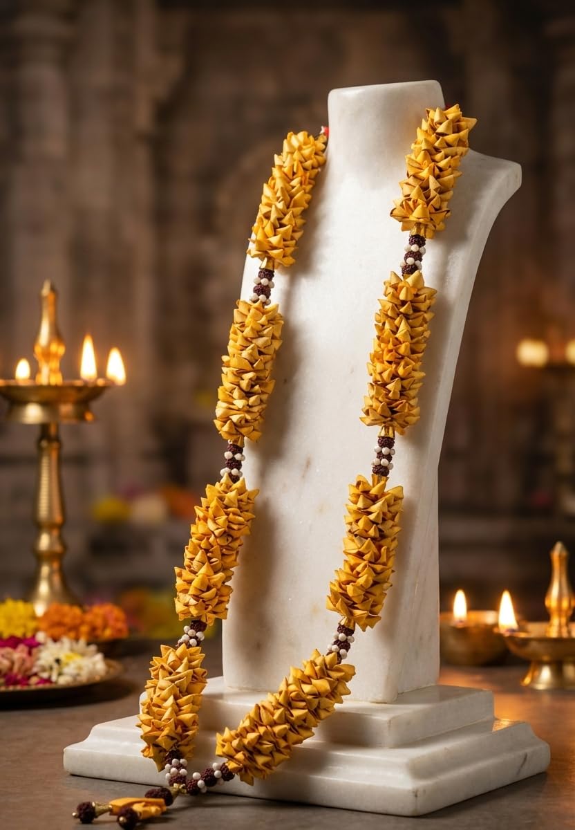 Sandalwood Photo Frame Garland - Haar Mala for Pooja -7 Sandalwood Photo Frame Garland - Haar Mala for Pooja -7