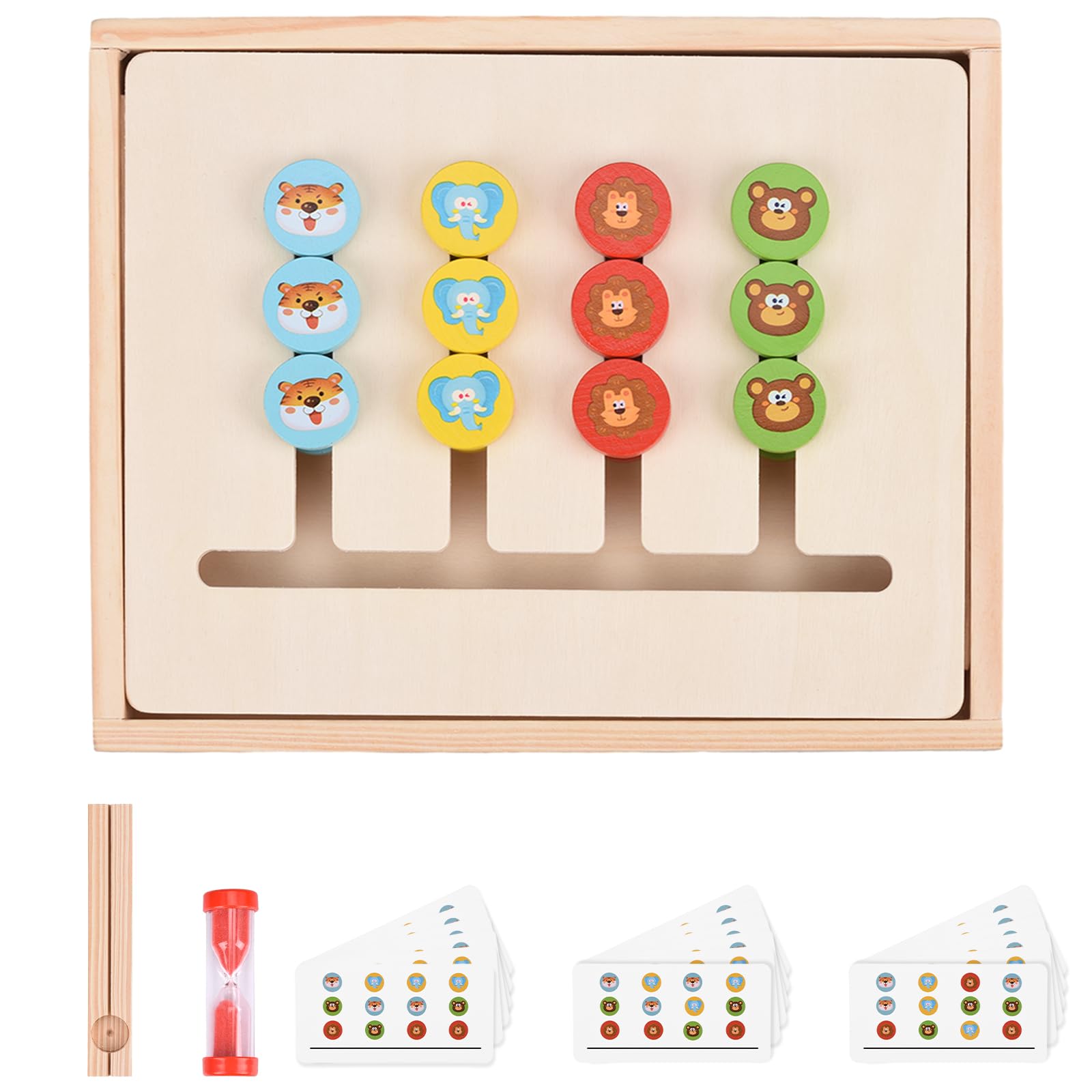 GOOHOME Montessori Wooden Puzzle Educational Toy Sorting Box Educational Games Wooden Colour Sorting Toy Wooden Sorting Toy Educational Puzzles Montessori Toys for Children from 3 4 5 6 Years