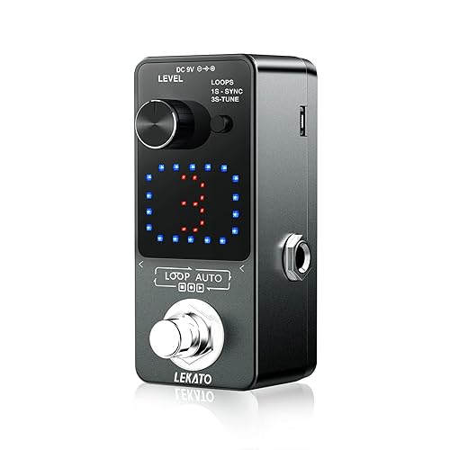 LEKATO Triple Looper Station, de boucle d'enregistrement synchrone Tuner intégré