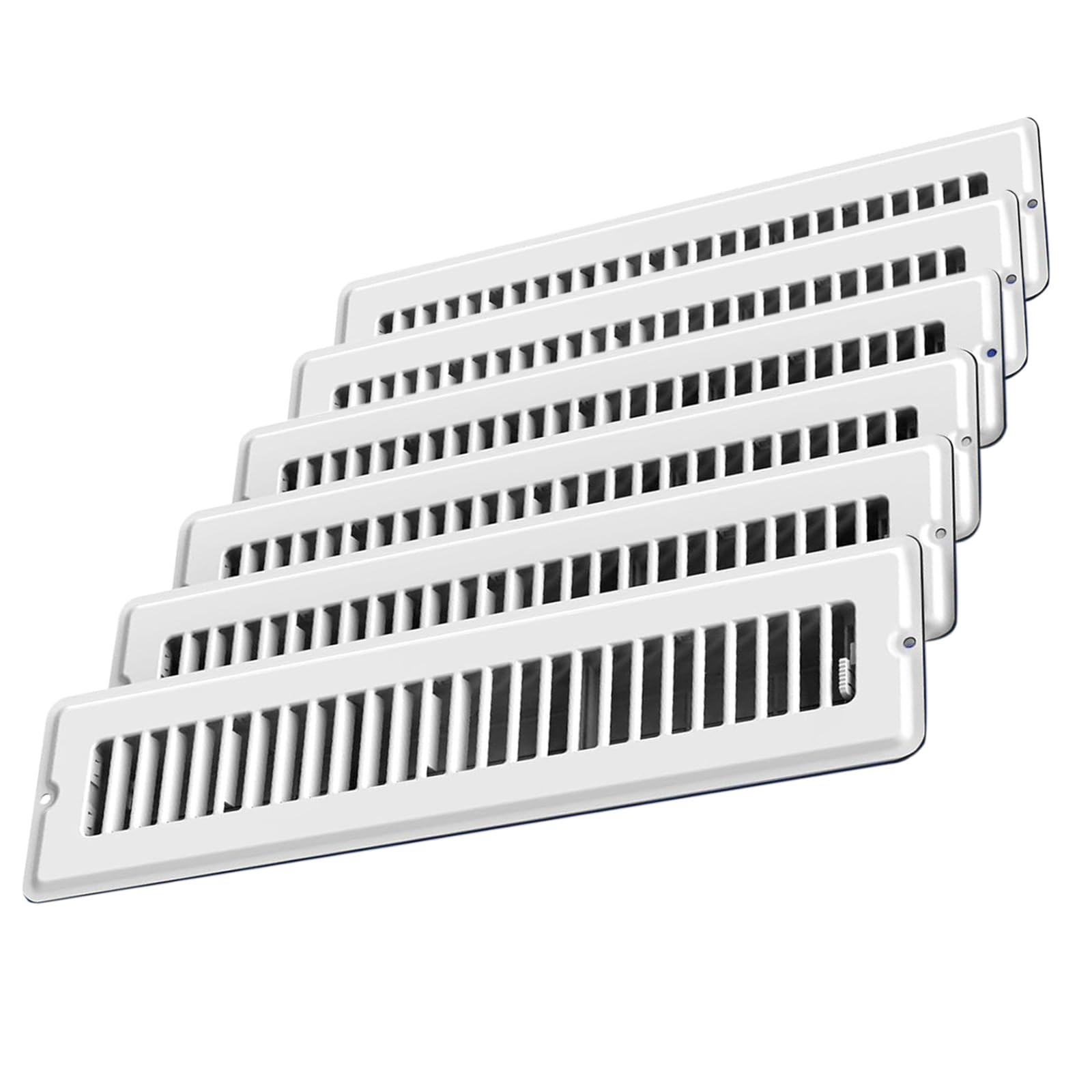 Kaeltsyn Multicolor 6Pcs Metal Floor Vent Covers Replacement High Efficiency Vent Grille Rustproof Air Cover With Adjustable Airflows Rustproof Air Cover