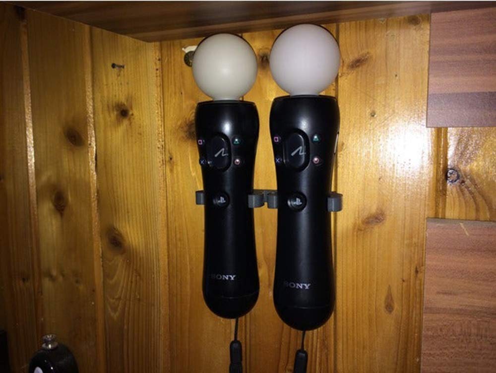 Dual Move Controllers Wall Hanger Stand for Sony PlayStation VR/PSVR1/Sony PlayStation 4/PS4, Twin Gamepad Holder Mount Console Display Organizer