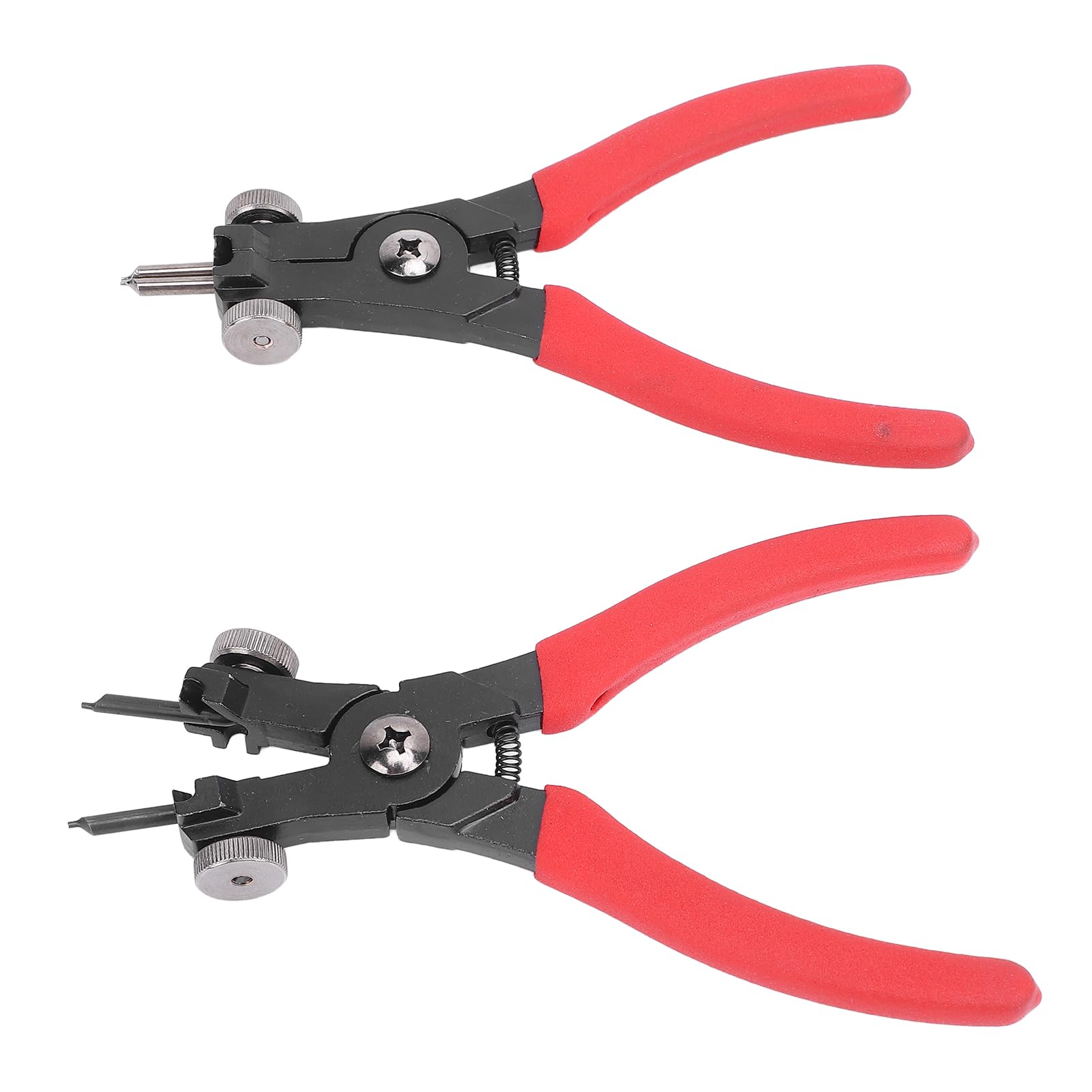 Keenso 2-teiliges Sprengringzangen-Set, Verstellbares Internes Externes Sicherungsringzangen-Set, Sicherungsringzange mit Ergonomischem Griff für die Meisten Fahrzeuge, Kfz-Wartung