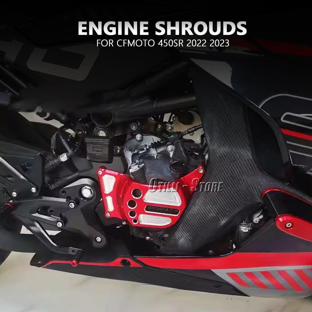 Motorcycle Engine Guard Cylinder Cover Head Protection Engine Protector Side Case Slider Fits for CFMOTO 450SR 450sr 450 SR 450 sr 2022 2023 (Blue)