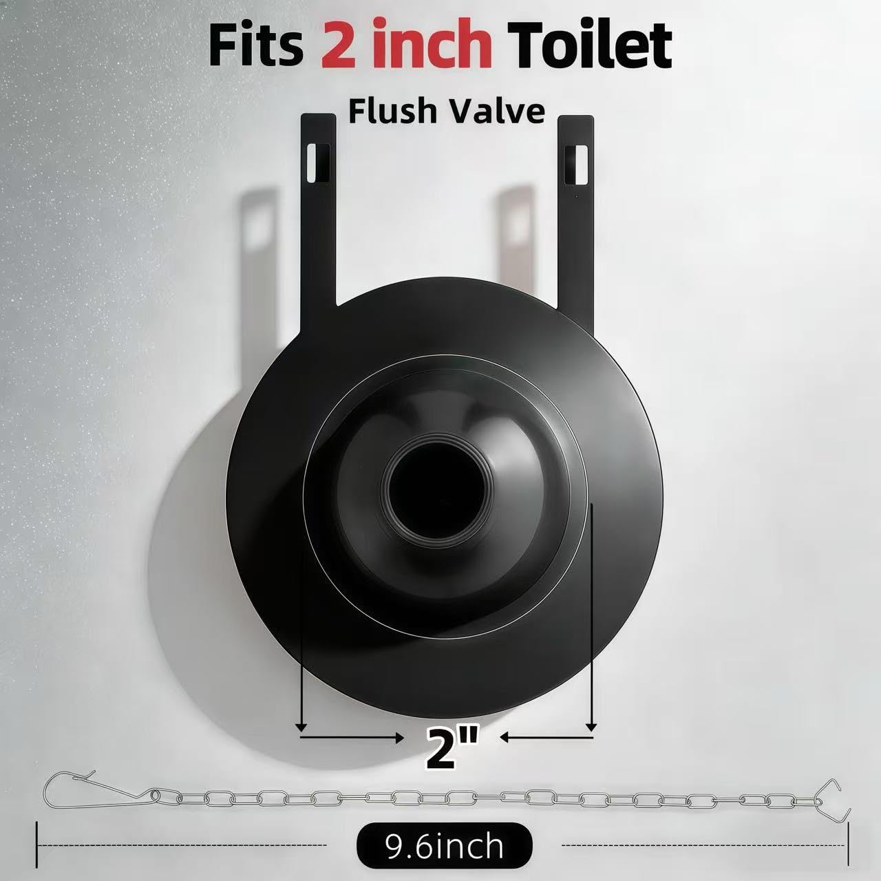 Universal Toilet Flapper Replacement for 2 Flush Valves - Stops Running Toilets & Ghost Flushing, Water-Saving Heavy Duty Rubber with Stainless Steel Chains (Fits Kohler/TOTO/American Standard/Gerber) - 3