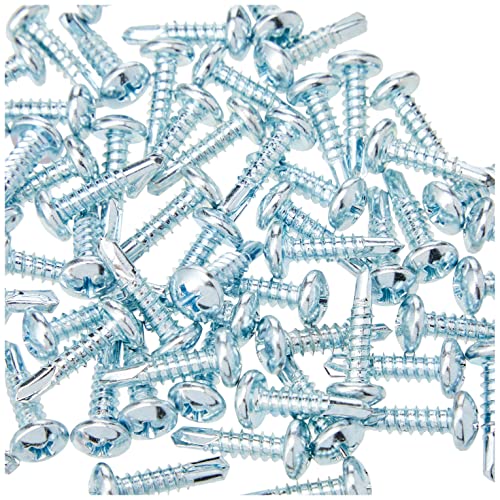 Sealey Bohrschraube, 4, Flachkopf-Kreuzschlitz, Zink SDPH4819 Kreuzschlitzschraube, verzinkt, selbstbohrend, M4,8 x 19 mm, 100 Stück, Silber, 4.8 x 19mm