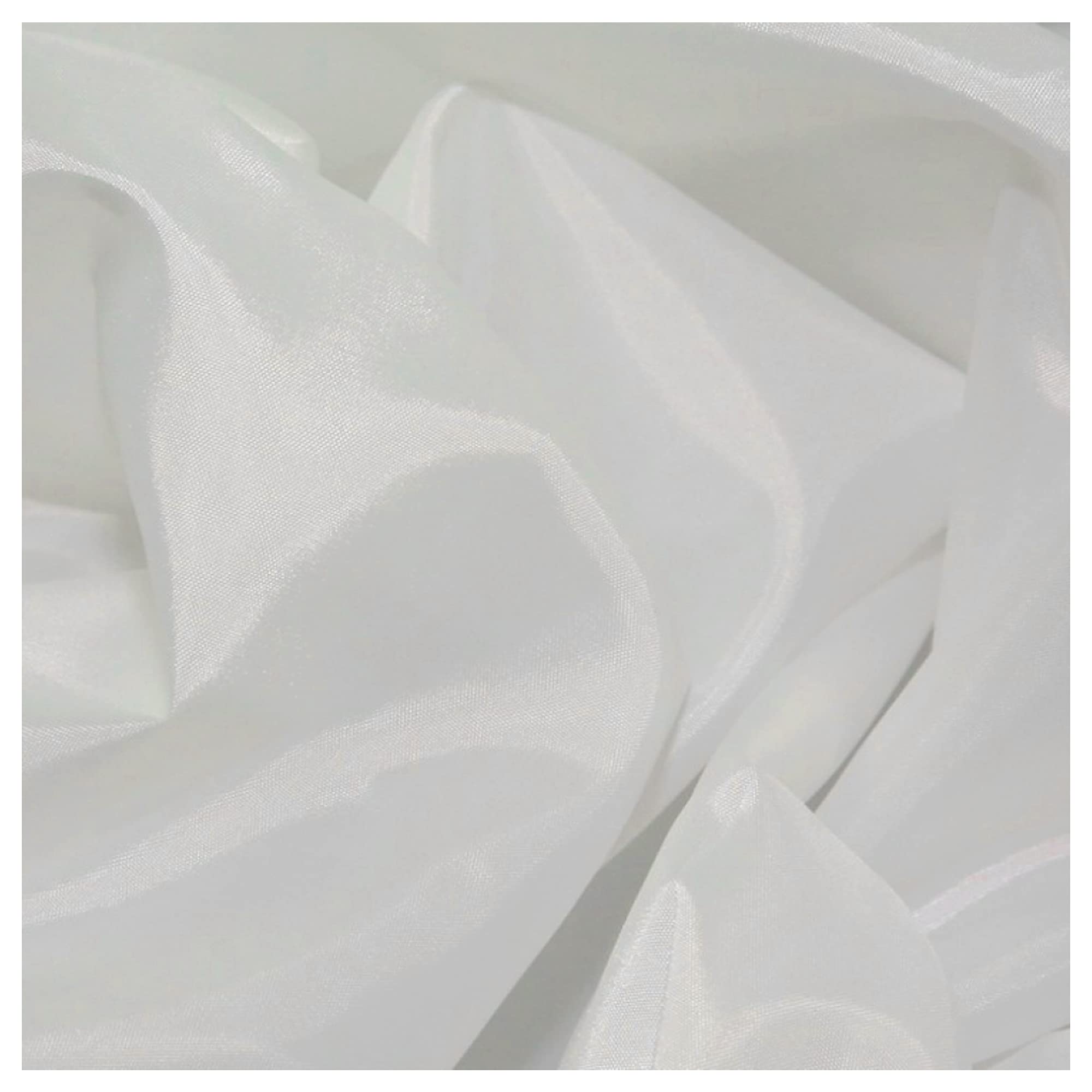 White Antistatic Lining Fabric - Polyester Silky Fabric 54gsm for Sewing, Jacket Lining, Garment Lining, Dress Linings, Dressmaking, Arts and Crafts| 60" | 150cm Wide | Sold by The Metre