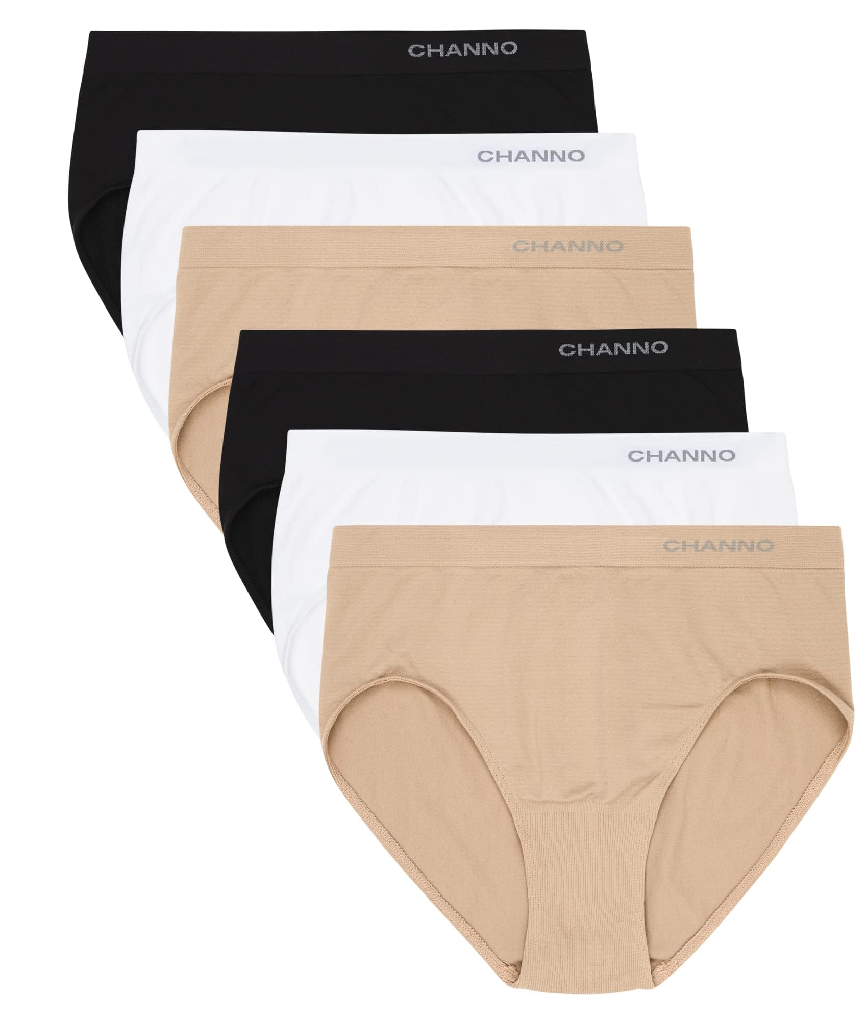 Channo Bragas Clásicas Básicas Mujer de Licra sin Costuras Efecto Invisible Midi Altas Color Liso