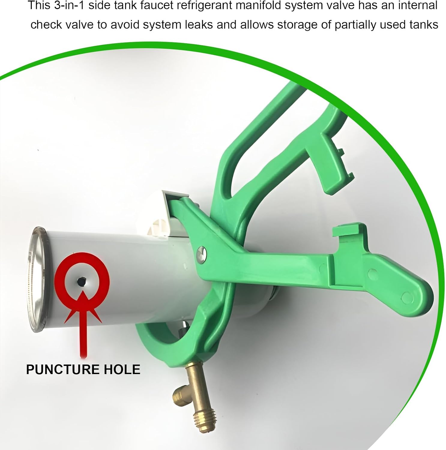 R134A R12 Side Can Tap, 3-in-1 Side Mount Can Tap Valve Car AC Bottle Opener, 1/4 SAE & 1/2 Refrigerant Manifold System Dispenser Tool Bottle Opener for R22 R12 R134a