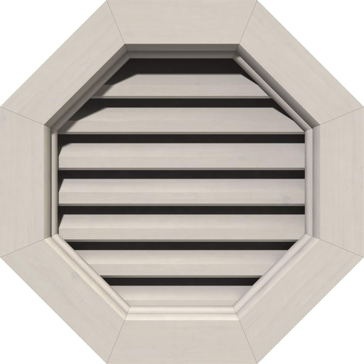 Ekena Millwork GVWOC34X3400SFPWR GVWOL16X2001RFUWR, 39W x 39H (Rough Opening: 34W x 34H), Western Red Cedar, Primed