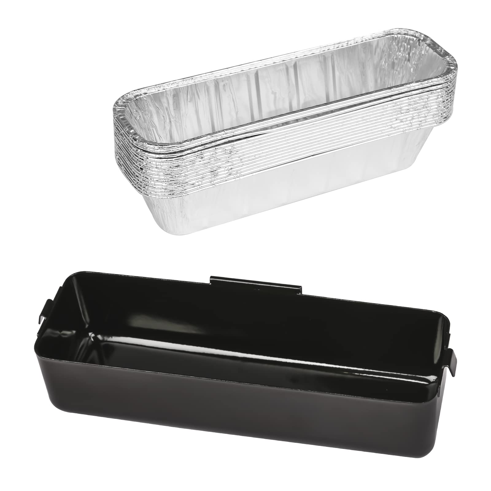 QuliMetal Łapacz smaru do grilla Camp Chef - pasuje do modeli SG100, SG90, SG14, SG30, SG60, FTG600, FTG900, FTG475, patelni do zbierania smaru, z 15-pakowymi wkładkami z folii aluminiowej