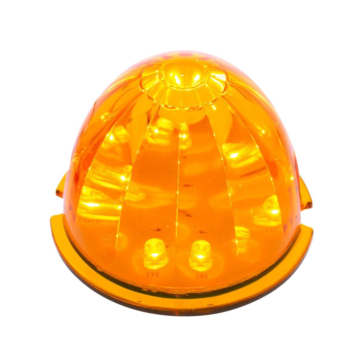 UNITED PACIFIC 38152B Truck Cab Light, 17 LED Watermelon, Amber LED/Amber Lens