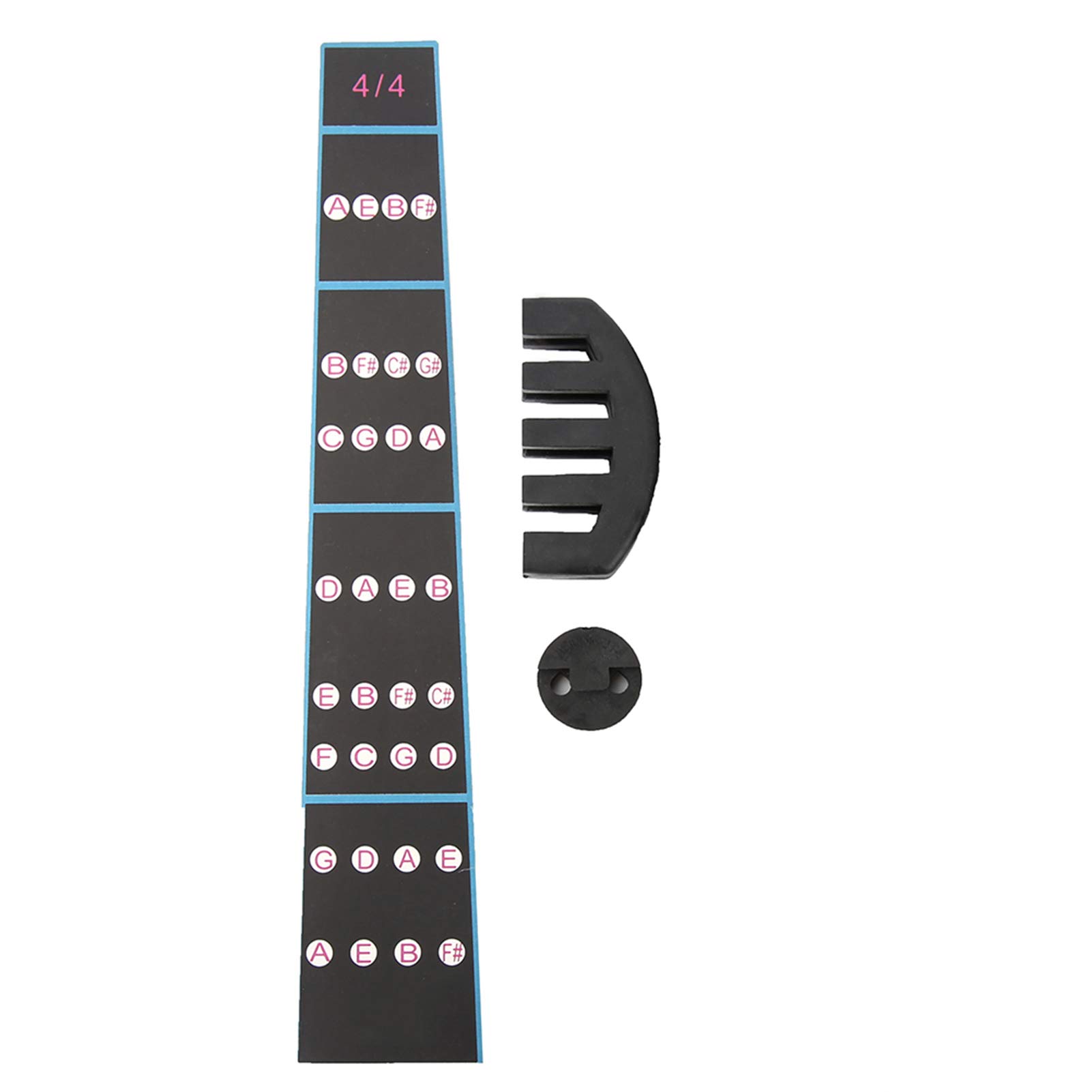 Violin Fingerboard Stickers Mute Set, Five Claw Round Mute Volume Control Mute Violin Accessories