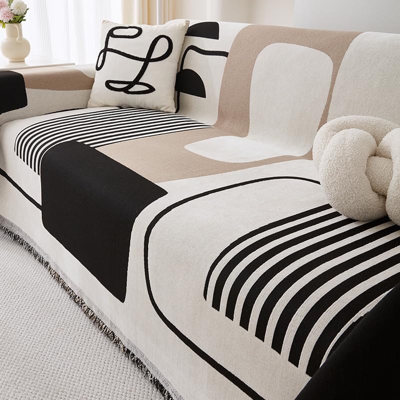 Housse de canapé lavable 1 pièce kaki, protection fiable mobilier de maison salon