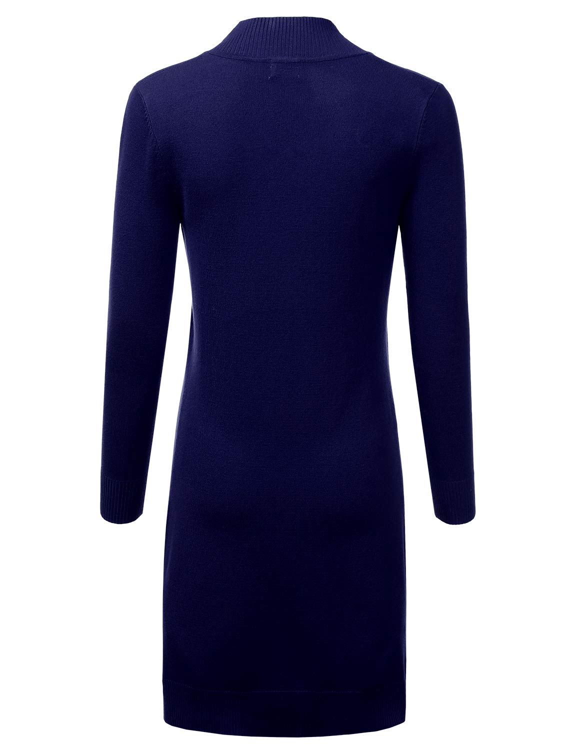 JJ Perfection Women's Lightweight Long Cardigan - Open Front, Long Sleeve With Side Pockets