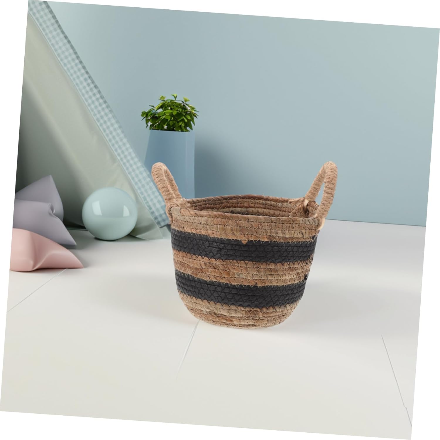 Handmade Large Rattan Woven Basket for Home Organization Boho Style Blanket Storage Lightweight Natural Material and Laundry Hamper for Stylish Living Spaces