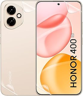 شاشة حماية هيدروجيل مرن بتغطية أمامية وخلفية لهونر 400، شاشة حماية رفيعة للغاية مضادة للخدش من اروز، شفاف كريستالي (ليست زجاجية)