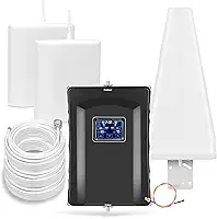 Amplificador de celular para casa, até 6500 pés quadrados, impulsionador de sinal de celular para banda 66/25/2/4/5/12/13/17, Boost 5G 4G para todas as operadoras dos EUA aprovado pela FCC