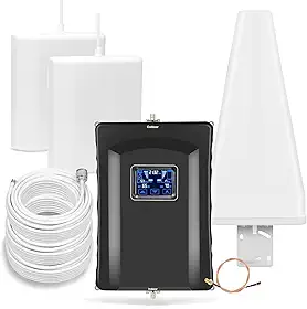 Amplificador de celular para casa, até 6500 pés quadrados, impulsionador de sinal de celular para banda 66/25/2/4/5/12/13/17, Boost 5G 4G para todas as operadoras dos EUA aprovado pela FCC
