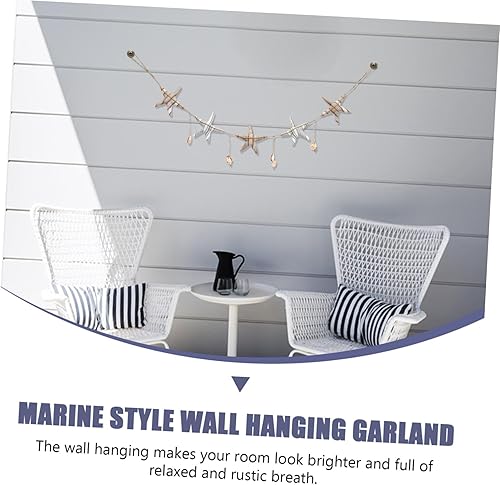 Miniatura 6 de Amosfun Starfish String Decoration Mariposas Decorativas para Pared Nautical Banner Marine Ornament Under The