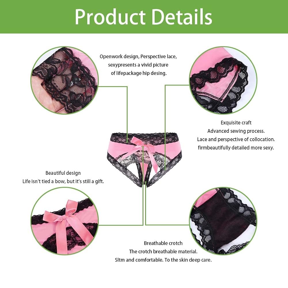 CITUYER Women Sexy Lace Panties Underwear with Cute Bow
