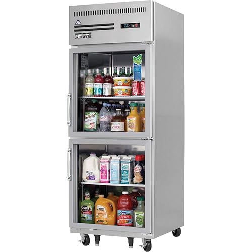 Everest ESGRH2 - Refrigerador de alcance 2 medias puertas sólidas, 115 V, NSF - 23 pies cúbicos