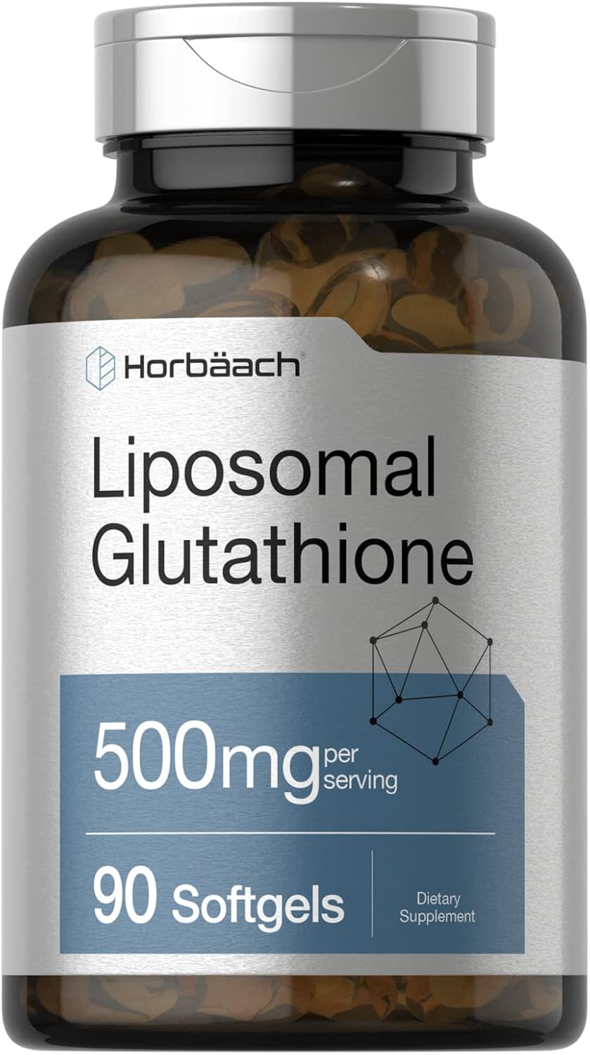 Horbaach Liposomal Glutathione Supplement 500mg | 90 Softgels | Non-GMO & Gluten Free