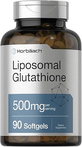 Horbaach Suplemento de glutatión liposomal de 500 mg | 90 cápsulas blandas | Sin OMG y sin gluten disponible en Yaxa Guatemala