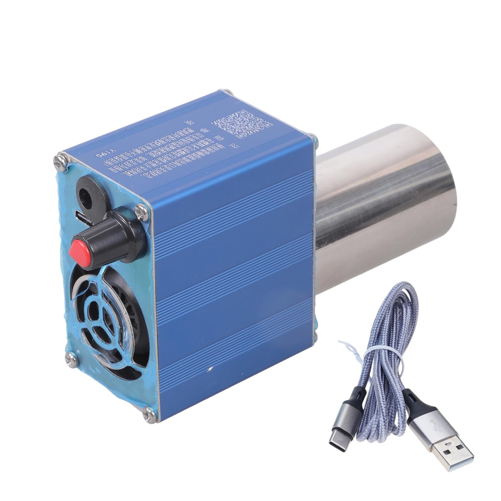 Sturdy Stainless Steel USB Blower Fan with High Ventilation Blower for Quick Ignitions and Smogs Stainless Steel