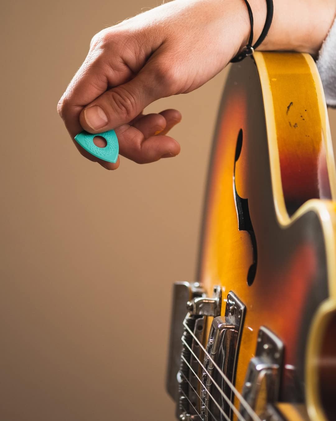 Bog Street Axe Blade Light Ergonomic, 3-Sided Guitar Pick. - One .5mm standard tip and Two 1.5mm Jazz style tips. (12-Pack)