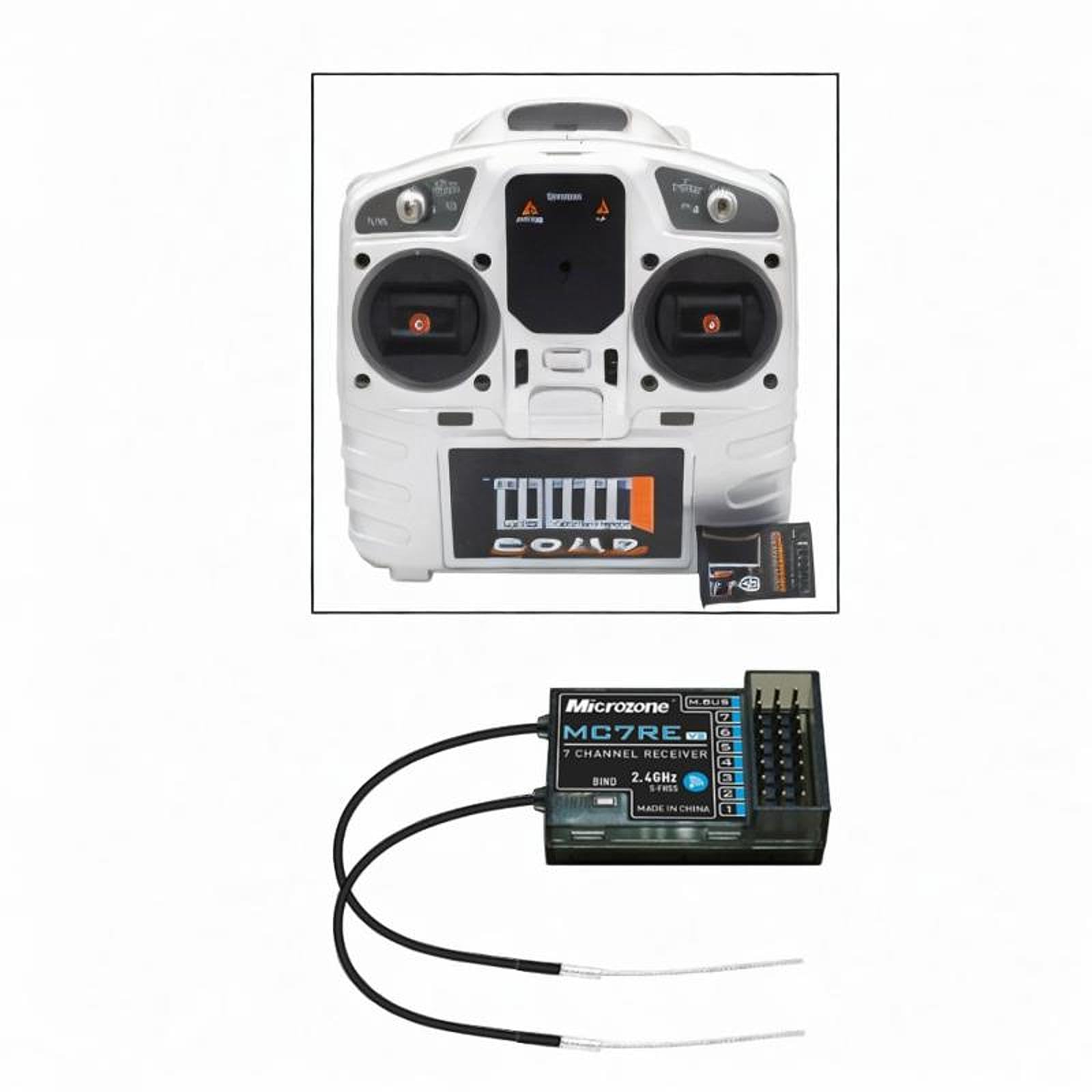 MC7RE V2 - Receptor de 7 canales de 2.4 GHz para drones y cuadricópteros Microzone SFHSS System RC