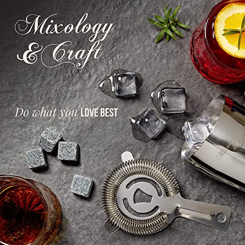 Mixology & Craft COOL FATHERS UNIQUE ROYAL SHAPED Whiskey Stones - Cube-Shaped Granite Chilling Whiskey Rocks Set Of 6 thumb #7