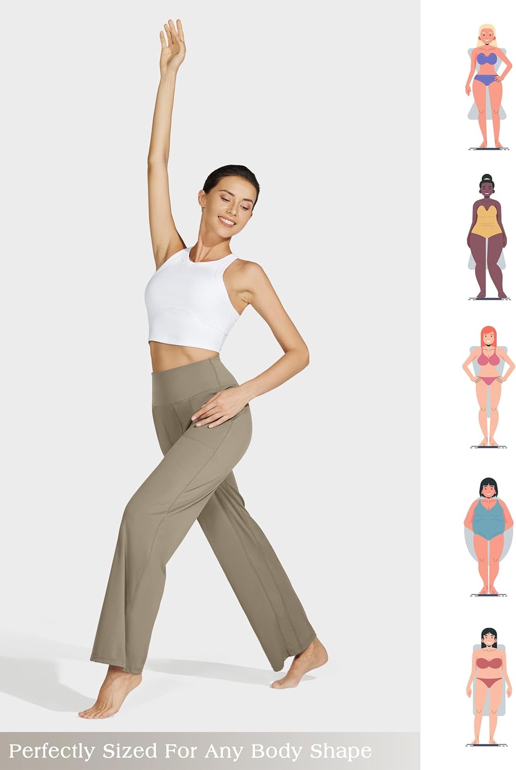 Willit Women's Wide Leg Yoga Pants with Pockets Stretch Loose High Waist Comfy Soft Casual Lounge Sweatpants 28"/30" - Image 6