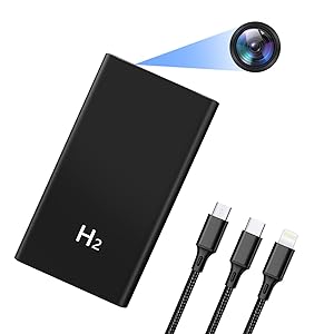 CYI Micro Cámara Espia Oculta 5000mAh, Camaras de Vigilancia sin Cables Camufladas HD 1080, Mini Spy Camera Oculta con Visión Nocturna &amp; Grabación en Bucle para Seguridad en el Hogar