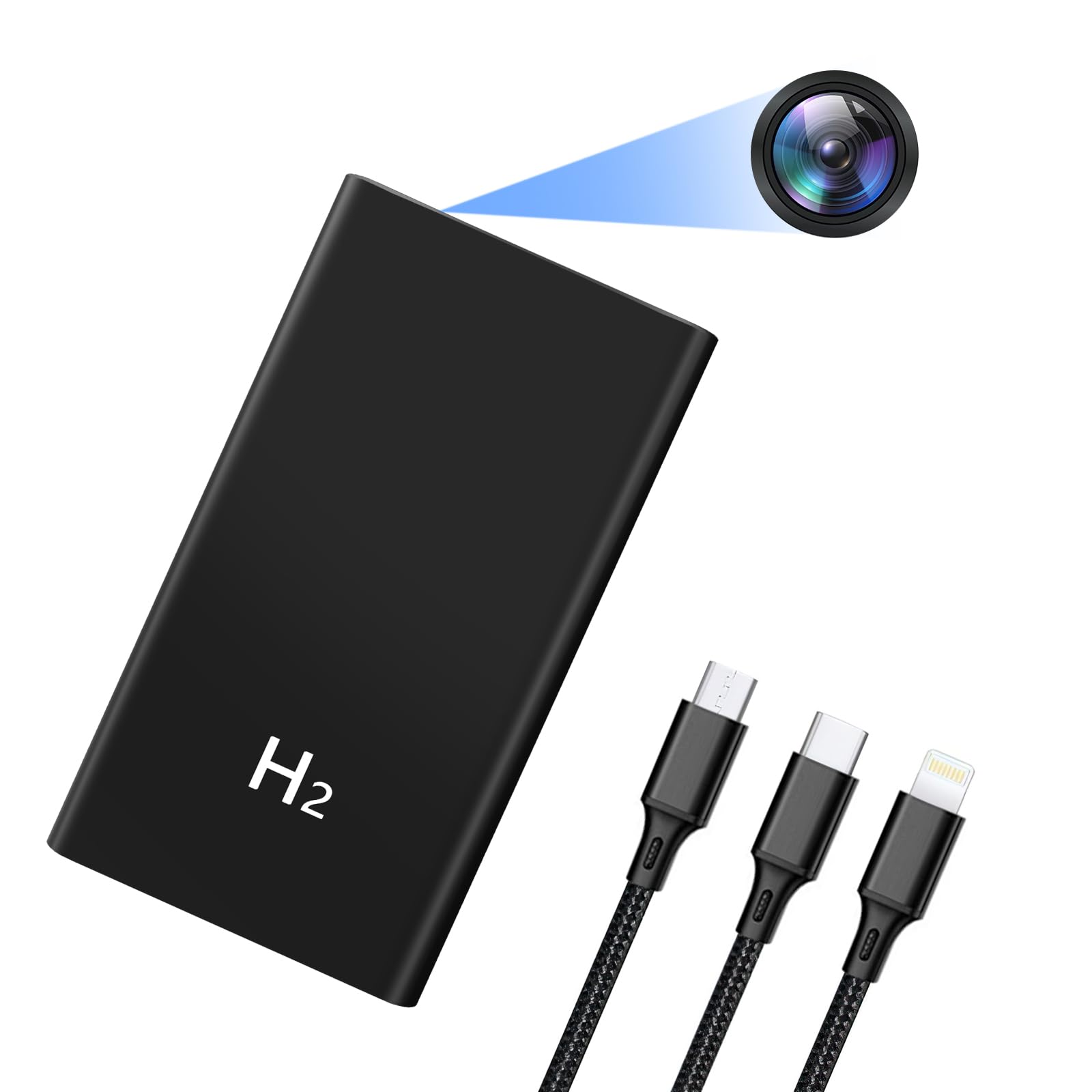 CYI Micro Cámara Espia Oculta 5000mAh, Camaras de Vigilancia sin Cables Camufladas HD 1080, Mini Spy Camera Oculta con Visión Nocturna & Grabación en Bucle para Seguridad en el Hogar