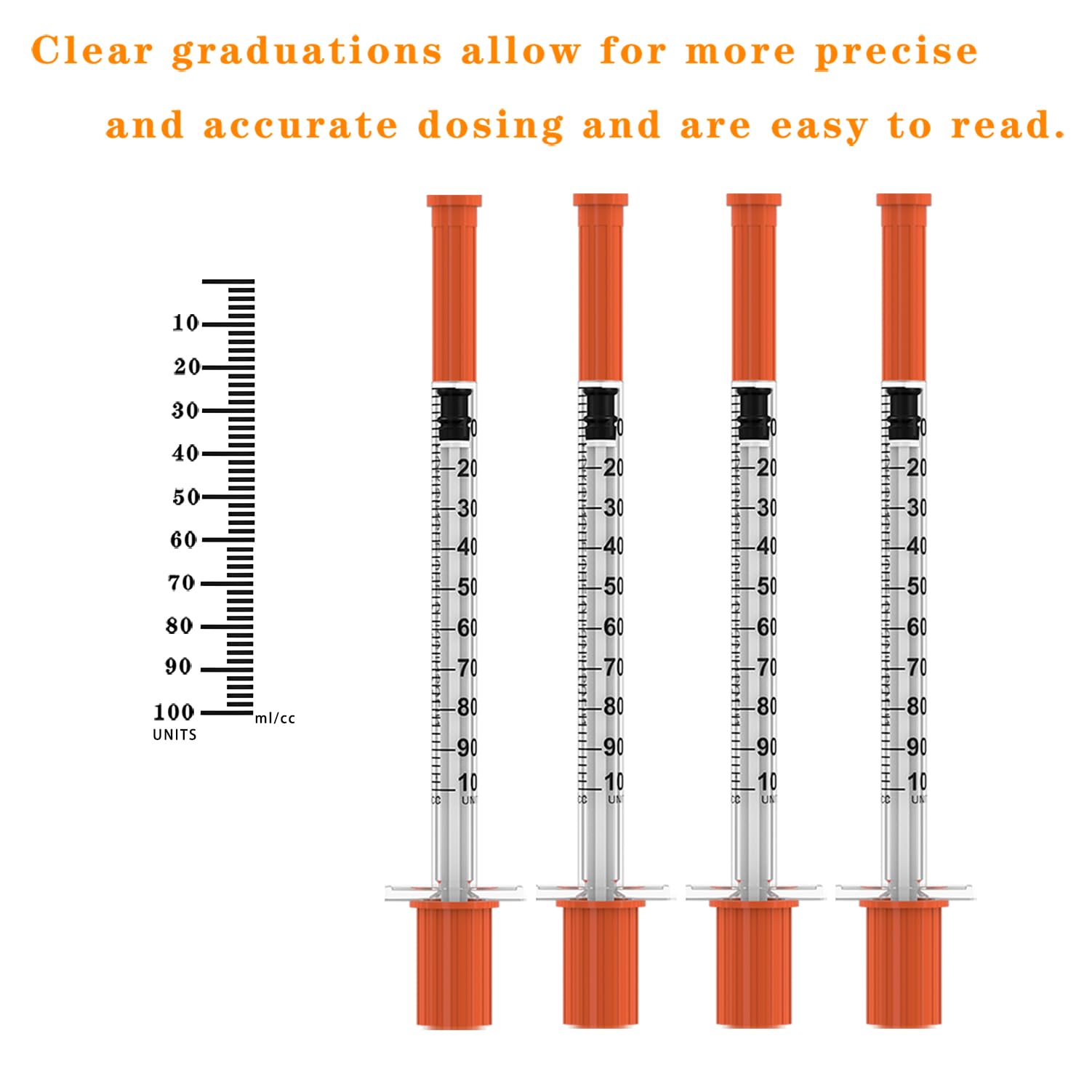 U-100 Disposable Syringes with Needle,1ml/cc,30G 5/16" (8mm), Individually Wrapped – 100 Pack| Lab Supplies — Amazon image 4