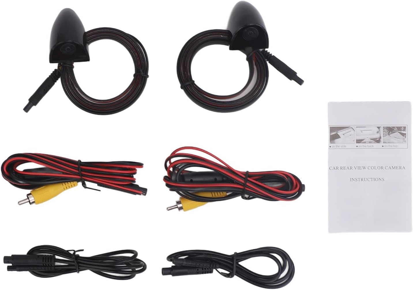 aqxreight Car Side View Camera AHD 720P Wide Angle for Vehicle DC12V (Black), aqxreightokf2qhztx5-12