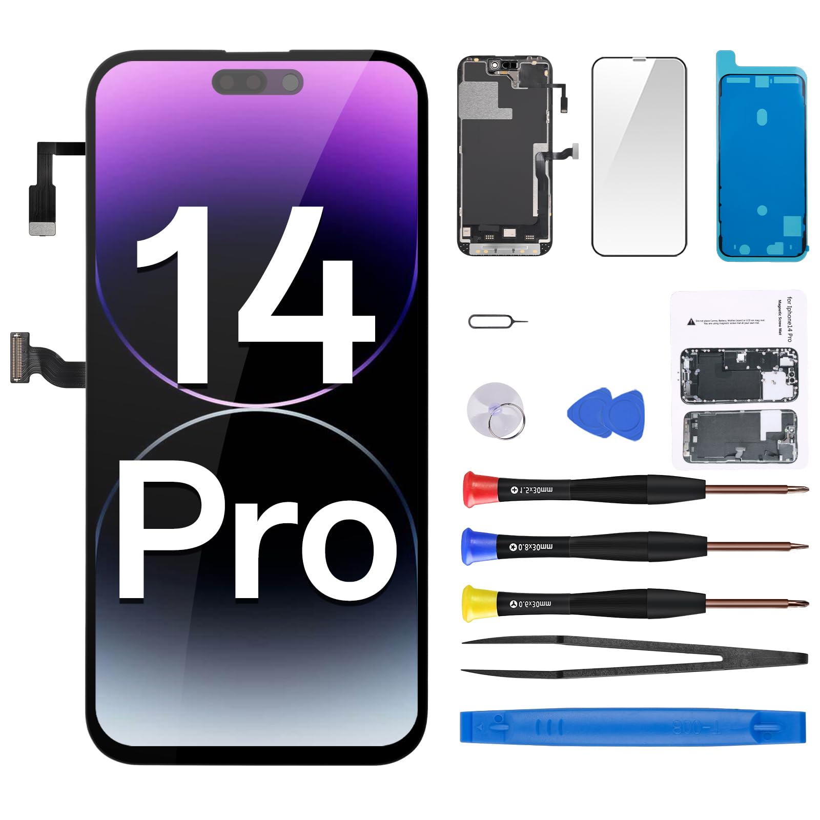 Amazon.com: CYKJGS for iPhone 14 Pro Screen Replacement with