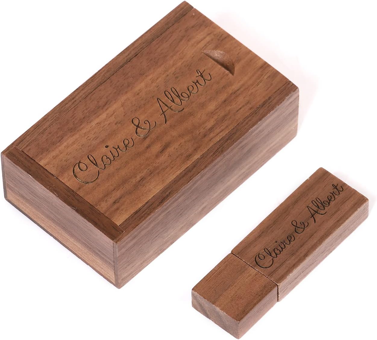 Customized Gift Personalised Engraved Flash Drive USB 2.0 Memroy Stick, Personalised Gift Engraved Wooden USB Flash Drive for Wedding, Anniversary, Graduation, Birthday