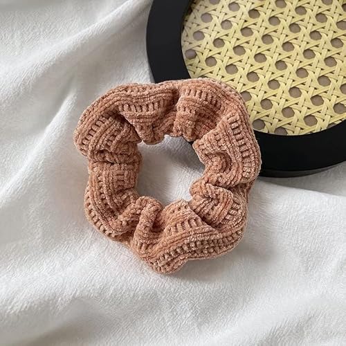 Scrunchies Hair Ties Knitted Autumm And Winter Everyday Use Hair Scrunchies For Girls Of All Ages, Scrunchies Hair Ties Soft Knitted Hair Bands Hair Scrunchie Holder Ponytail Scrunchy Hair Elastic For Women Ladies Scrunch Hair Accessories #TOP6